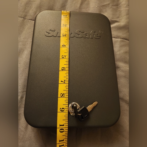 SnapSafe Lock Box Keylock for valuables &Pistol Safe Key x x 18 Gauge Steel Gray - Picture 3 of 10